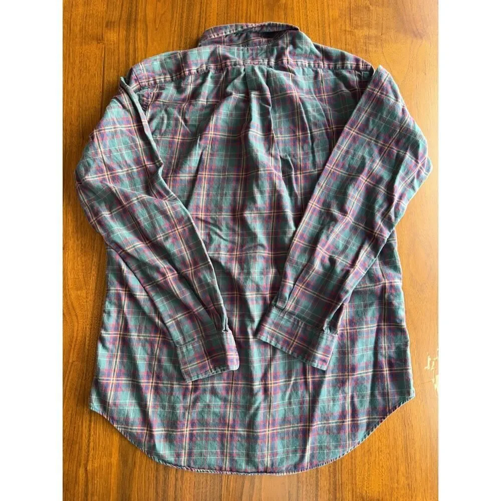 Polo Ralph Lauren Men's Classic Fit Green Plaid Button Down - Size S